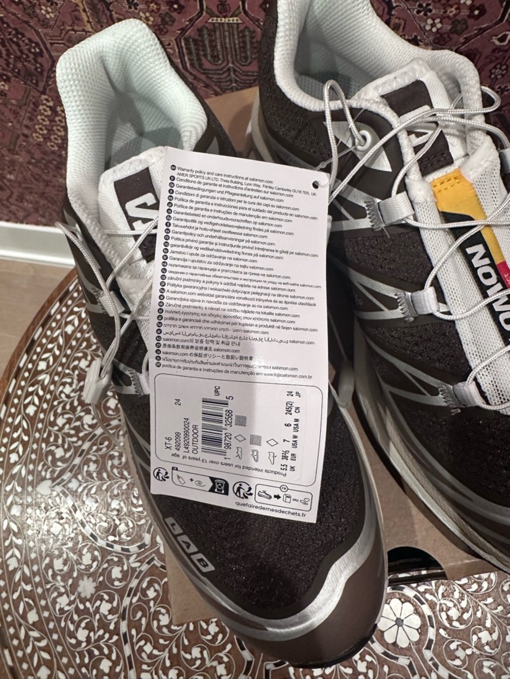 Salomon XT-6 - Earth Brown/Walnut/Ftw Silver - US 6M/7W Sneaker Shoe - Picture 6 of 10